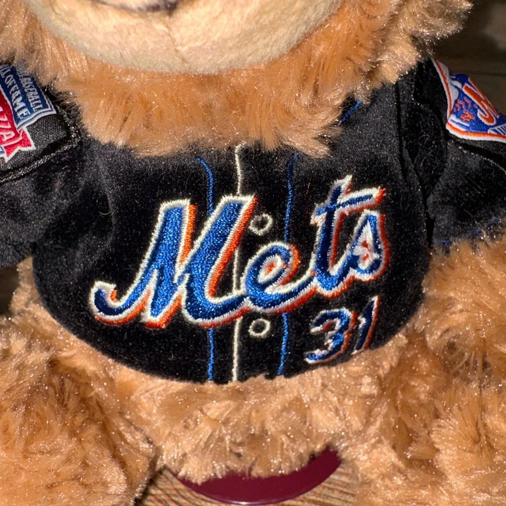 Mike Piazza HOF 2016 Plush Bear NY Mets 8in Brown Forever Collectibles